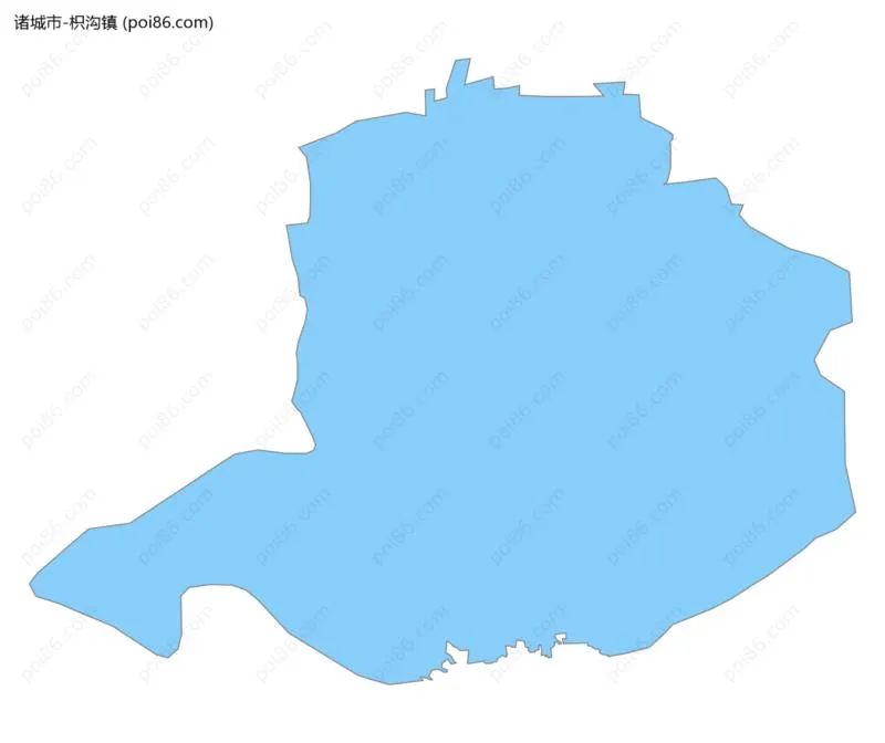 枳沟镇边界地图