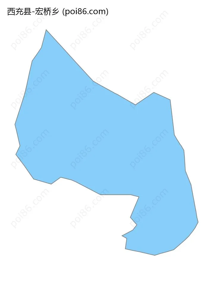 宏桥乡边界地图