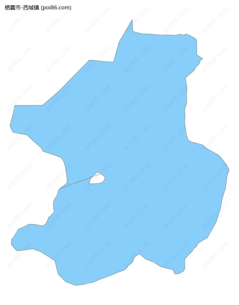 西城镇边界地图