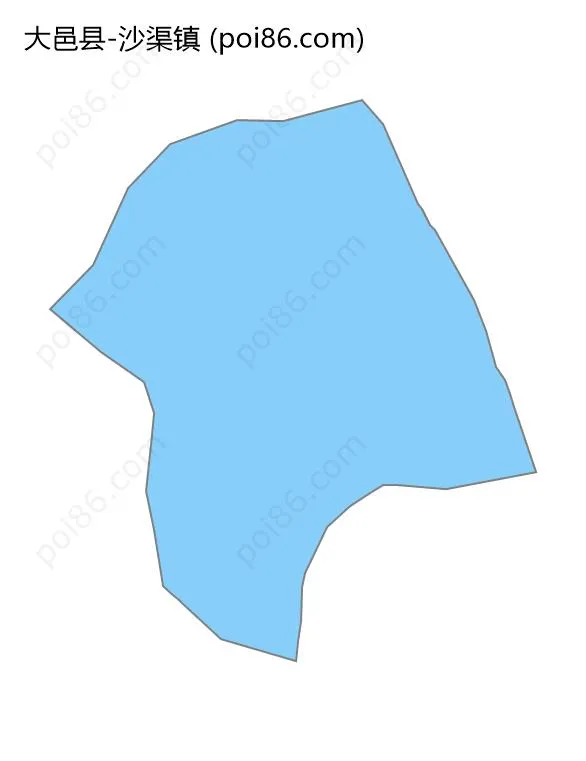 沙渠镇边界地图