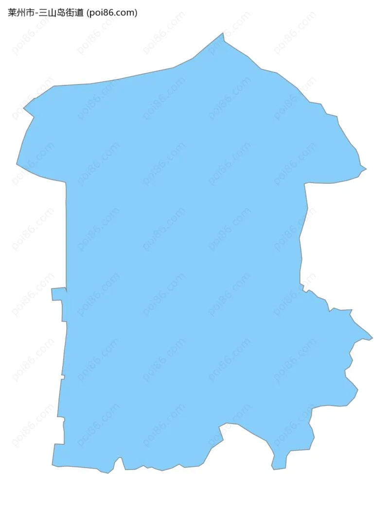 三山岛街道边界地图