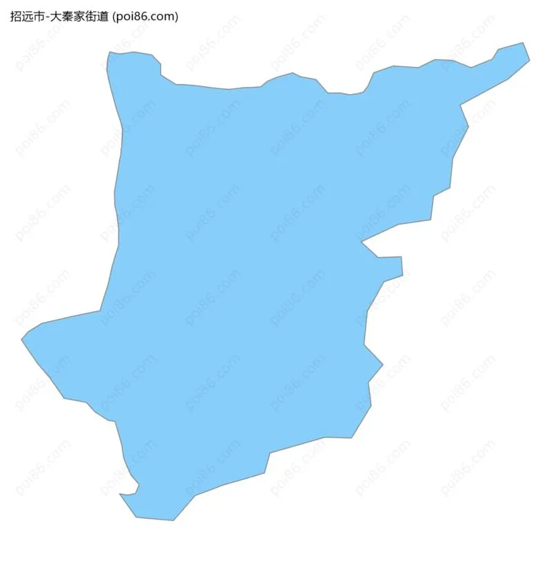 大秦家街道边界地图