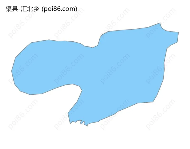 汇北乡边界地图