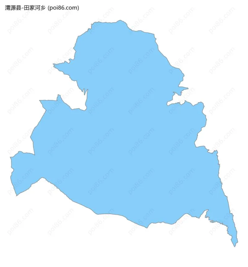 田家河乡边界地图