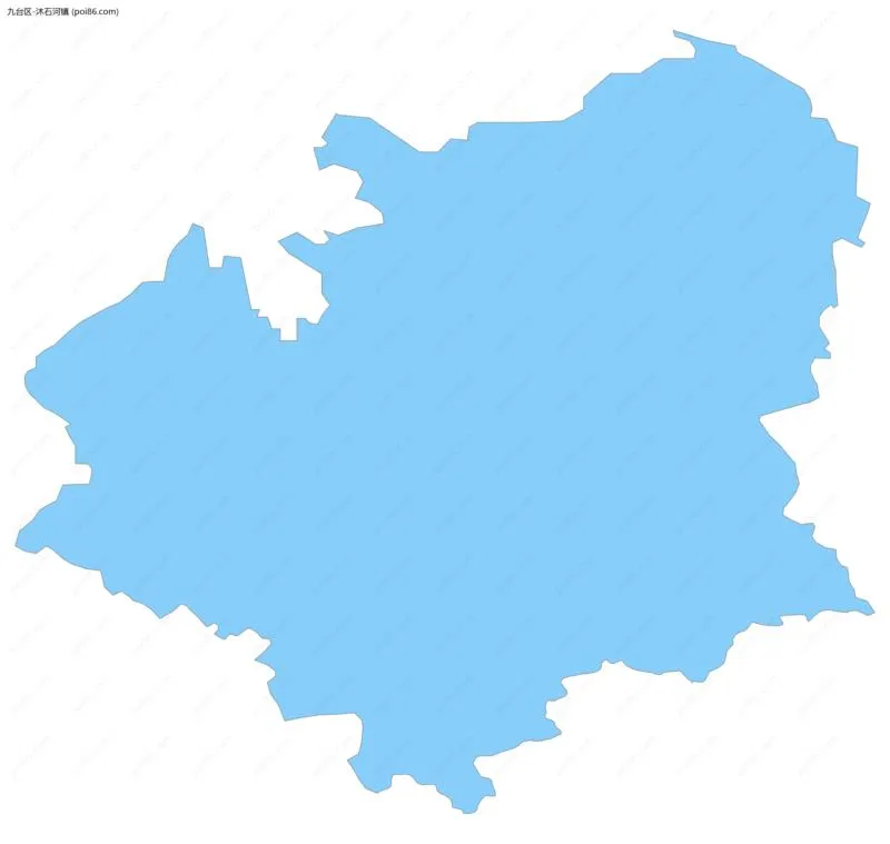 沐石河镇边界地图