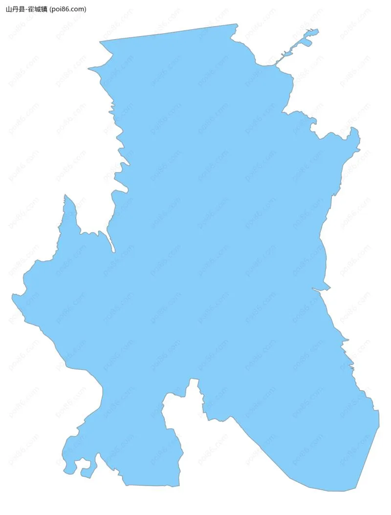 霍城镇边界地图