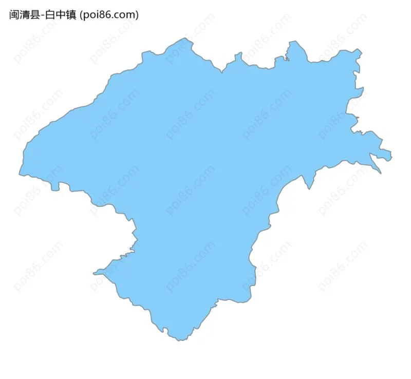 白中镇边界地图