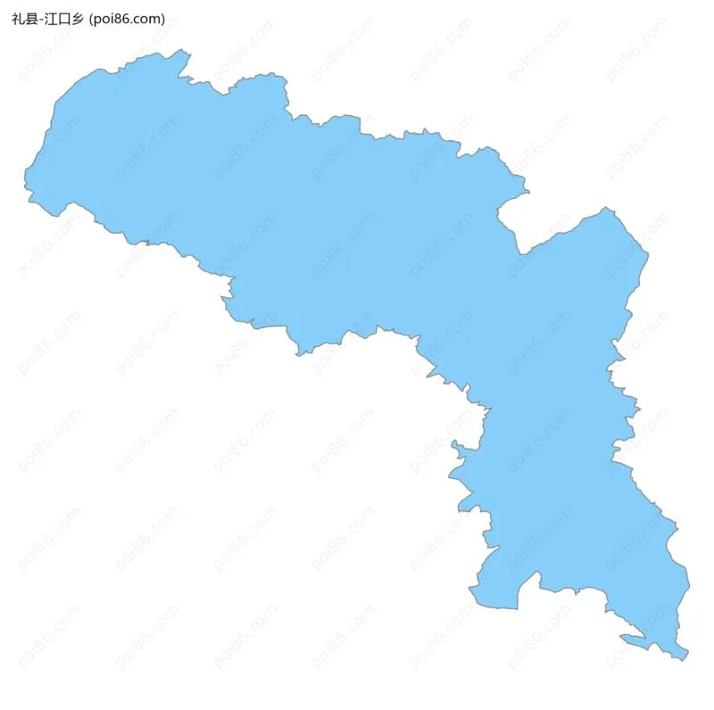 江口乡边界地图