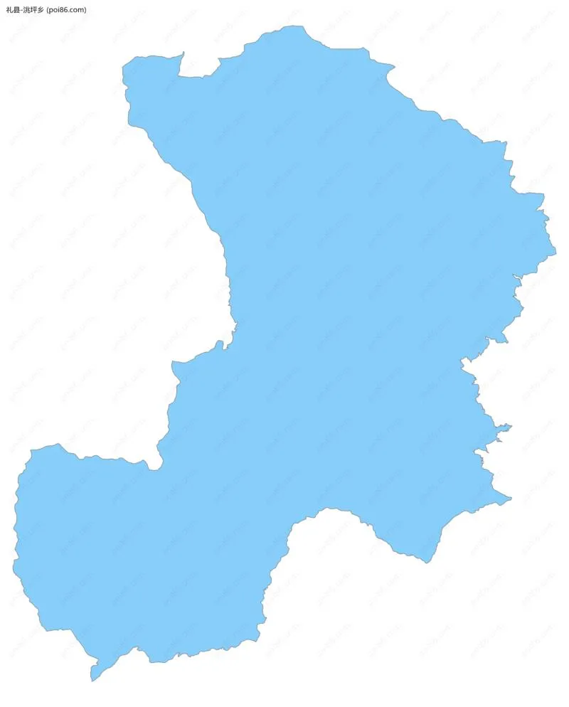 洮坪乡边界地图