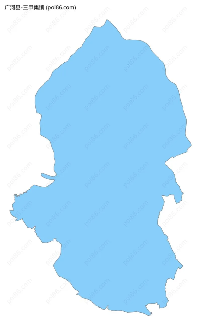 三甲集镇边界地图