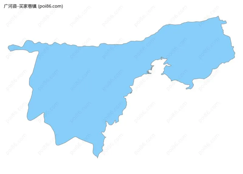 买家巷镇边界地图