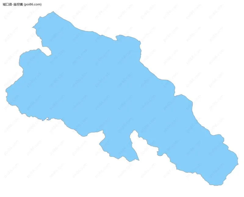 庙坝镇边界地图