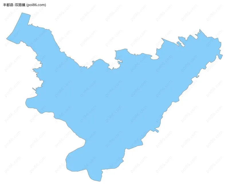 双路镇边界地图