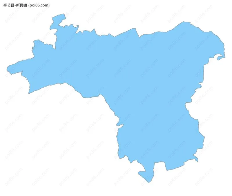 新民镇边界地图