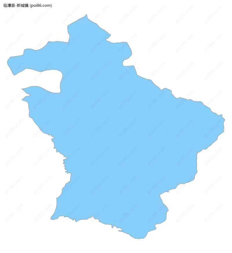 新城镇边界地图