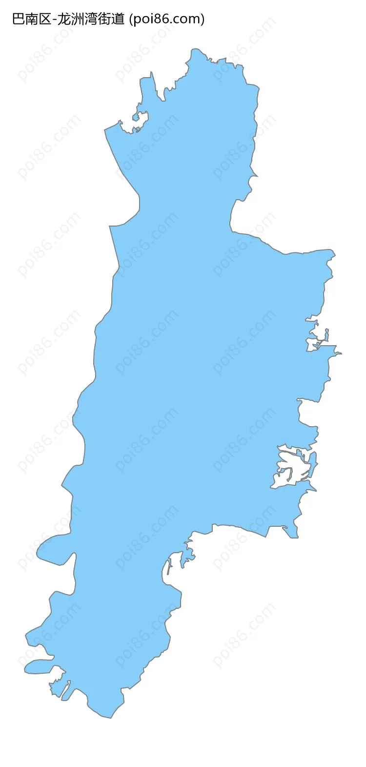 龙洲湾街道边界地图