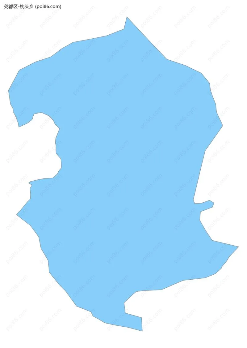 枕头乡边界地图