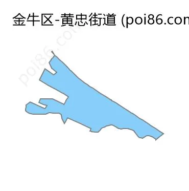 黄忠街道边界地图