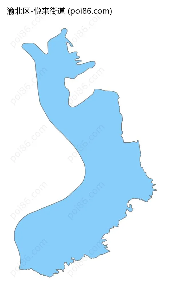 悦来街道边界地图