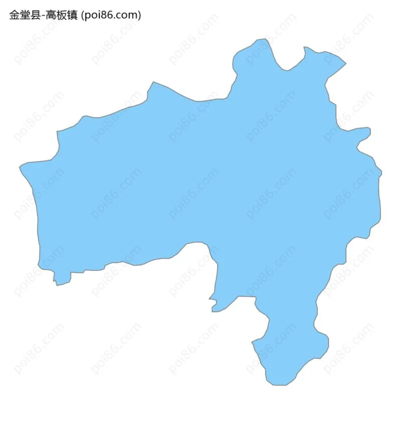 高板镇边界地图