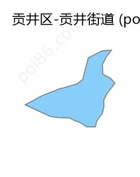 贡井街道边界地图