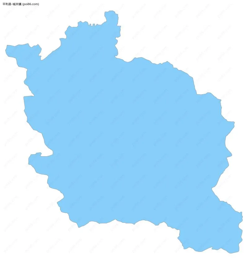 城关镇边界地图