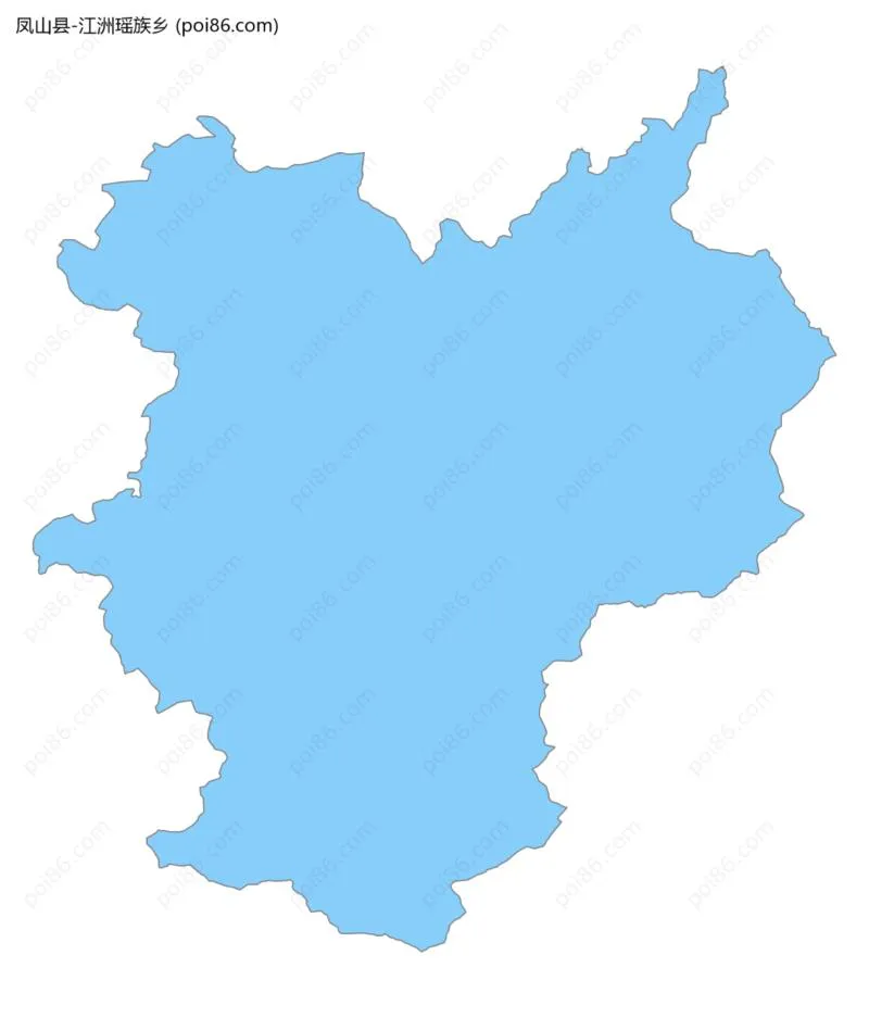 江洲瑶族乡边界地图