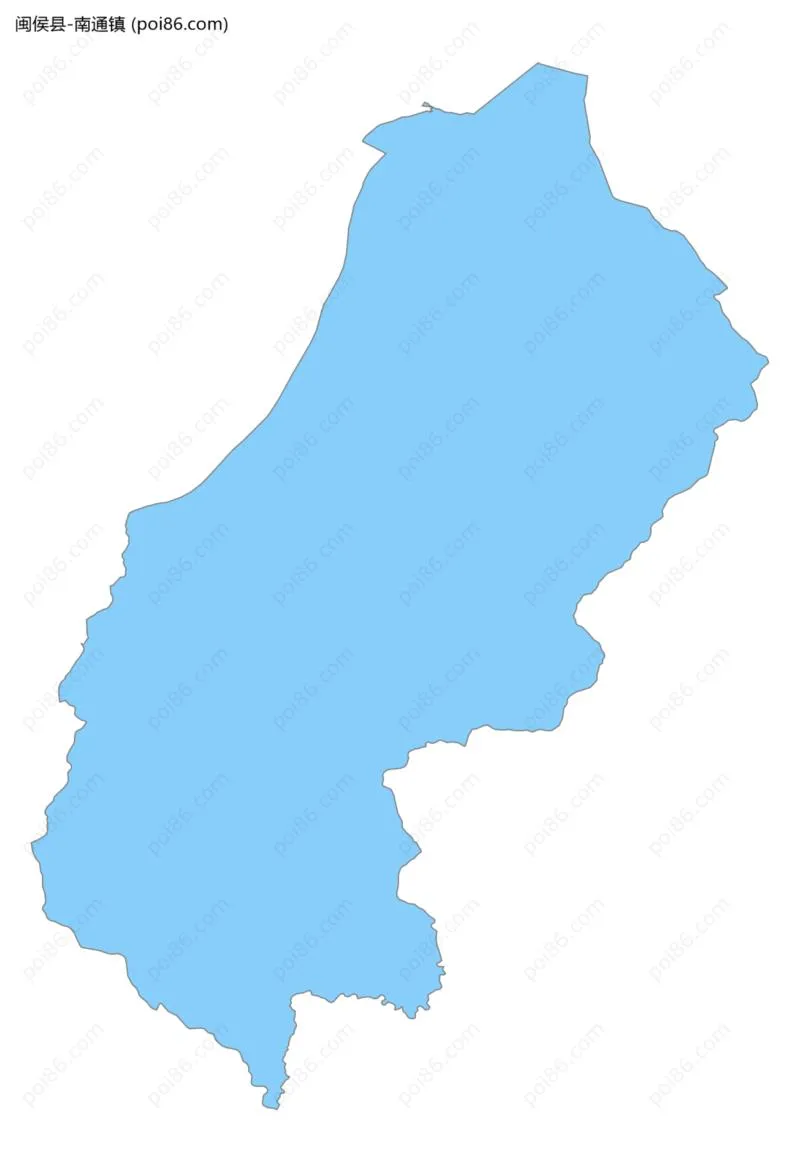 南通镇边界地图