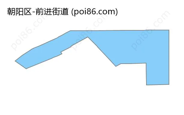 前进街道边界地图