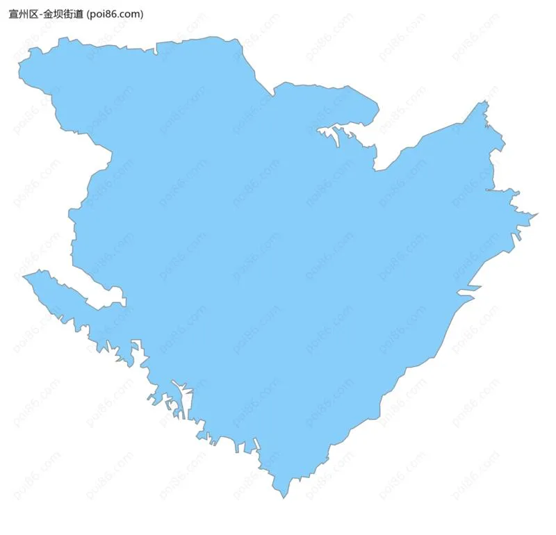 金坝街道边界地图