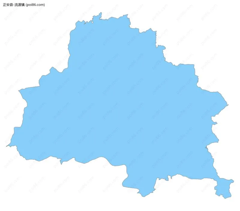 流渡镇边界地图