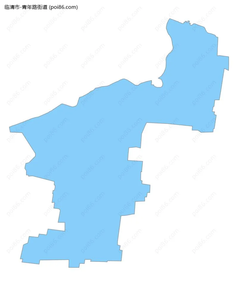 青年路街道边界地图