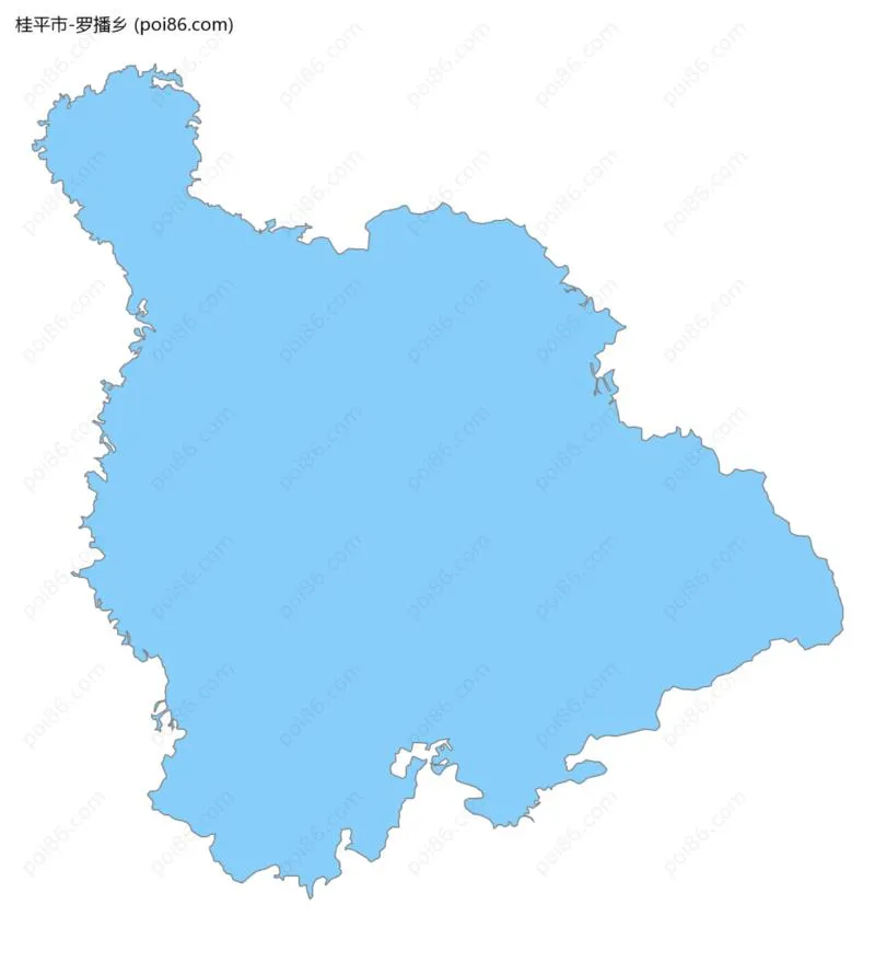 罗播乡边界地图