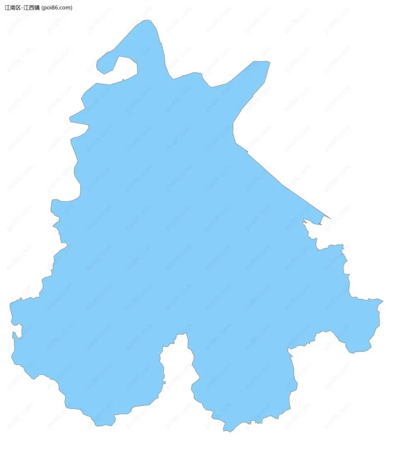 江西镇边界地图