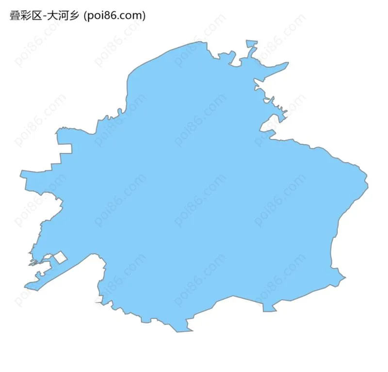 大河乡边界地图