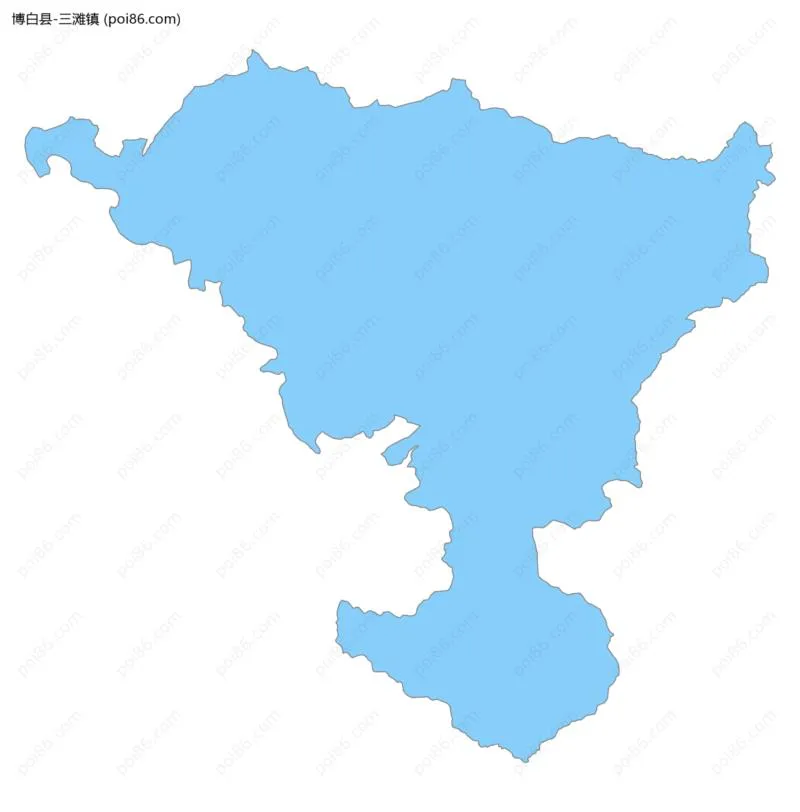 三滩镇边界地图