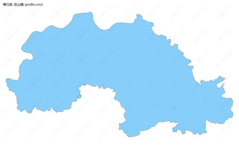 亚山镇边界地图