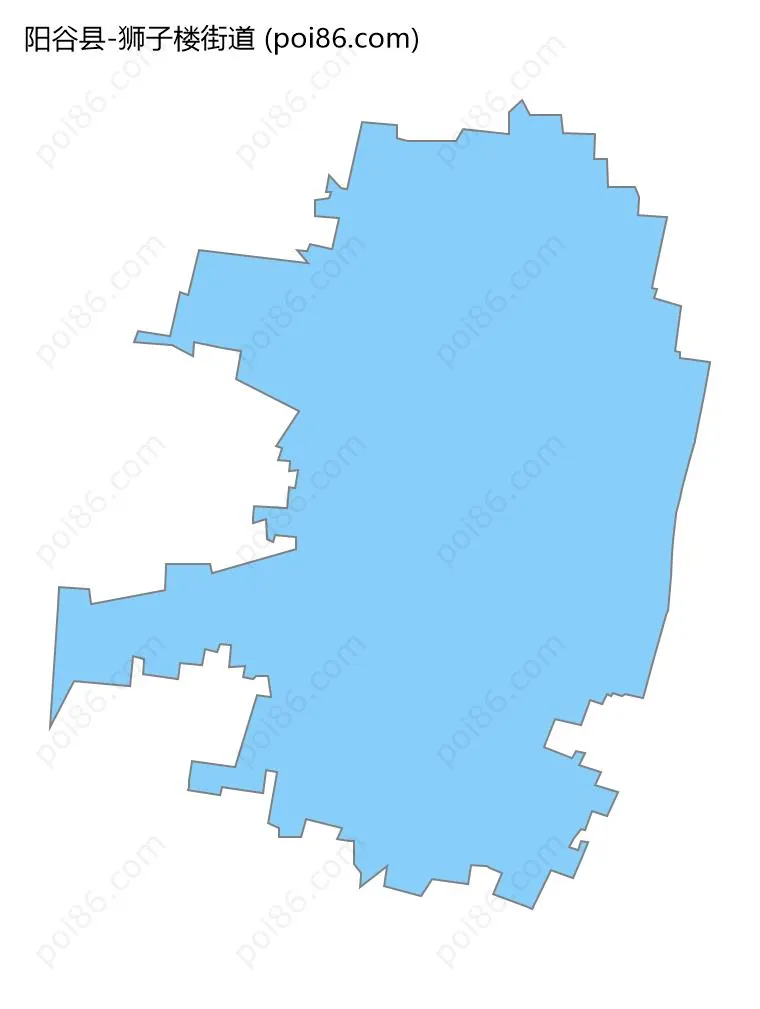 狮子楼街道边界地图