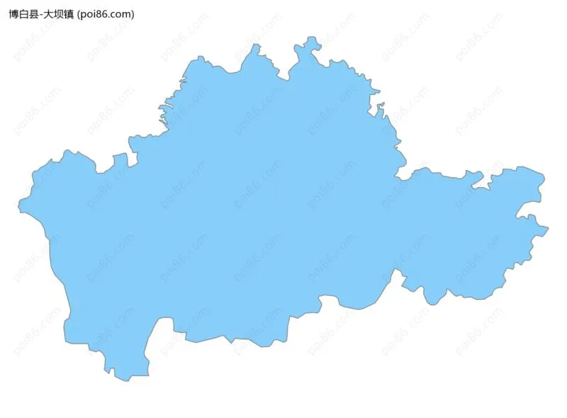 大坝镇边界地图