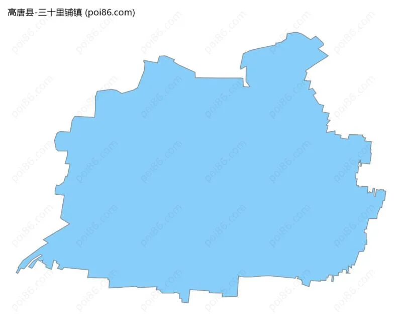 三十里铺镇边界地图
