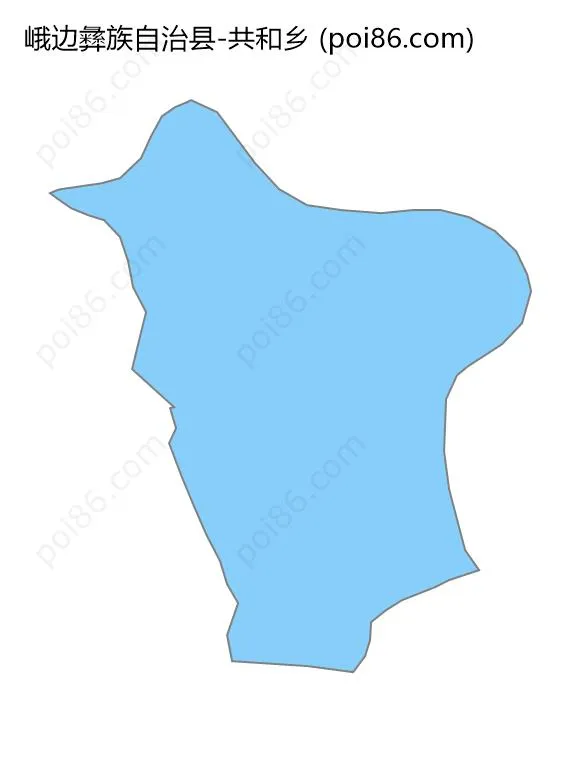 共和乡边界地图