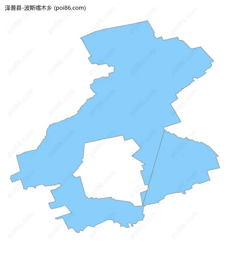 波斯喀木乡边界地图