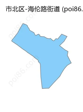 海伦路街道边界地图