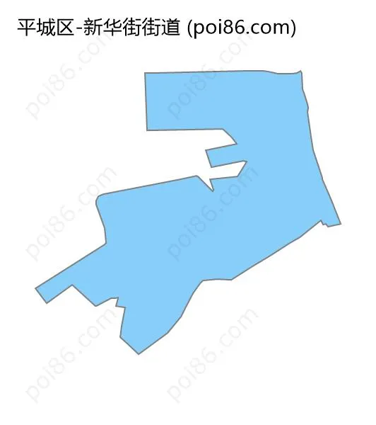 新华街街道边界地图