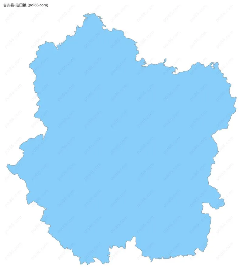 油田镇边界地图