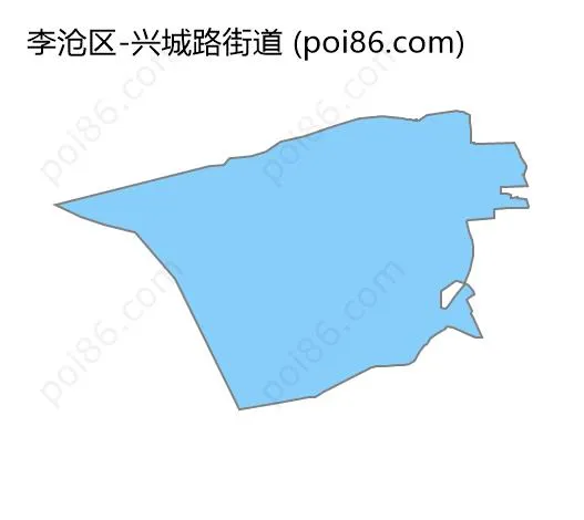 兴城路街道边界地图