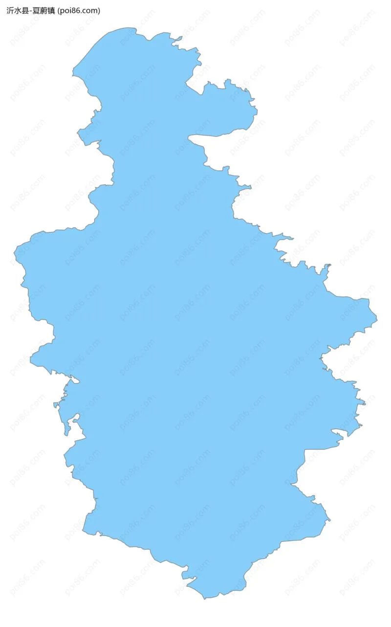 夏蔚镇边界地图