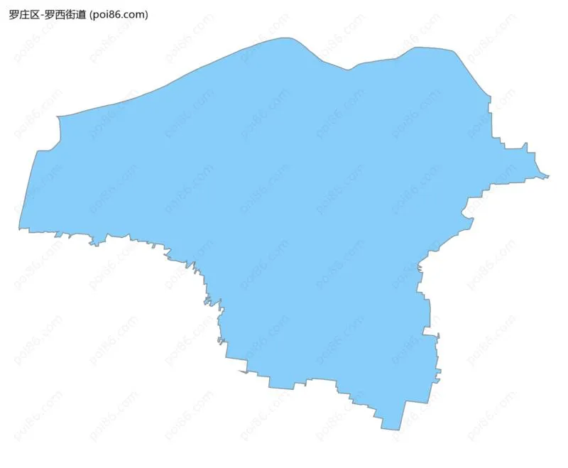 罗西街道边界地图