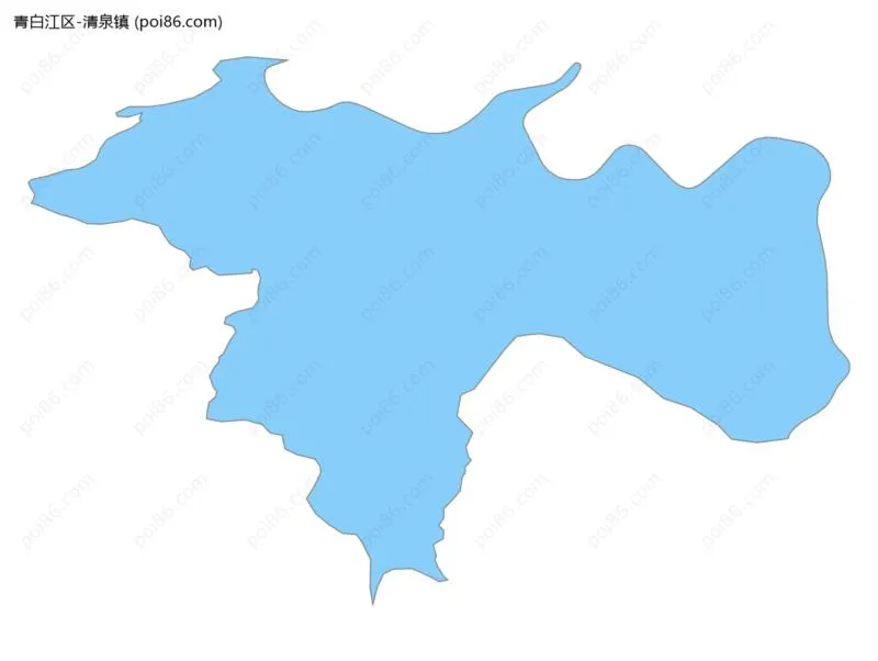 清泉镇边界地图