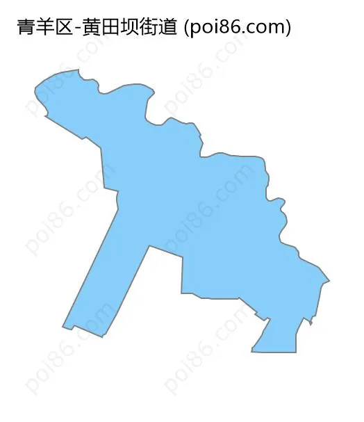 黄田坝街道边界地图